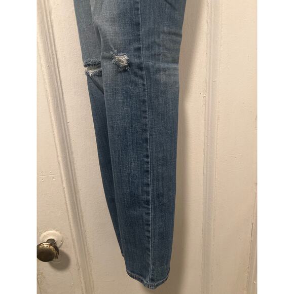 American Eagle Distressed Skinny Stretch Ripped Knees Blue Jeans Size 2 - Picture 10 of 13